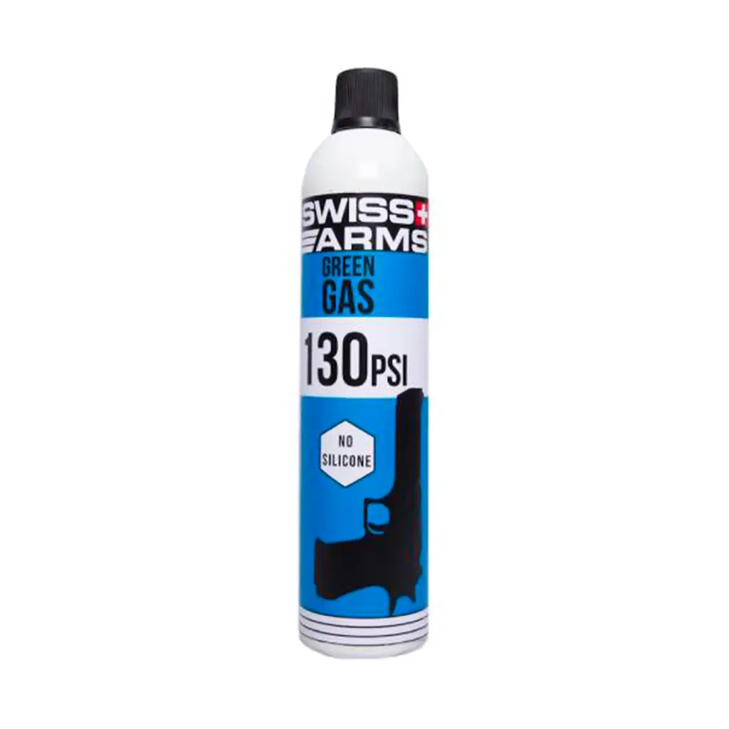 BOTELLA GAS SWISS ARMS GREEN GAS 130PSI S/SILICONA 600ML AZUL