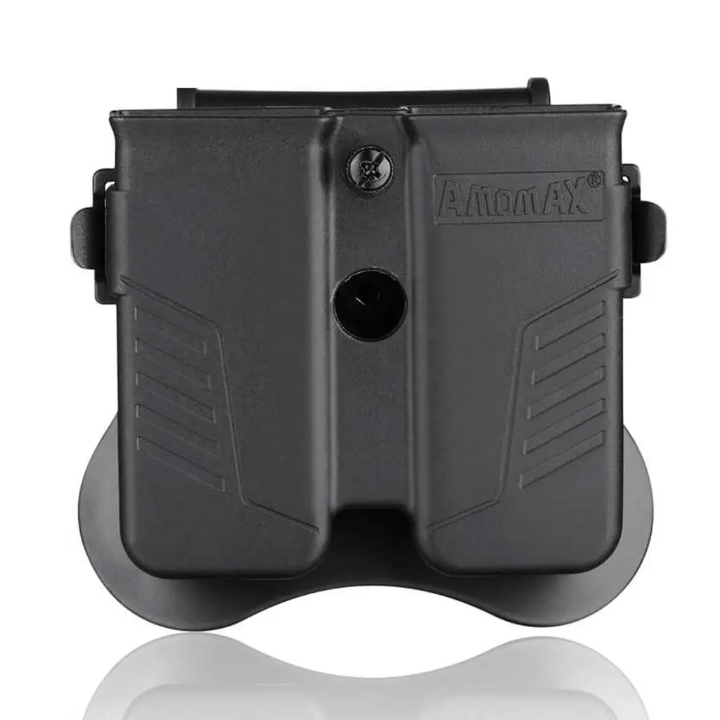 FUNDA CARGADOR PISTOLA RIGIDA AMOMAX UNIVERSAL AM-MPU NEGRA