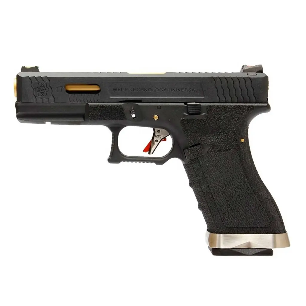 PISTOLA WE G17 CUSTOM-1 FULL METAL NEGRA