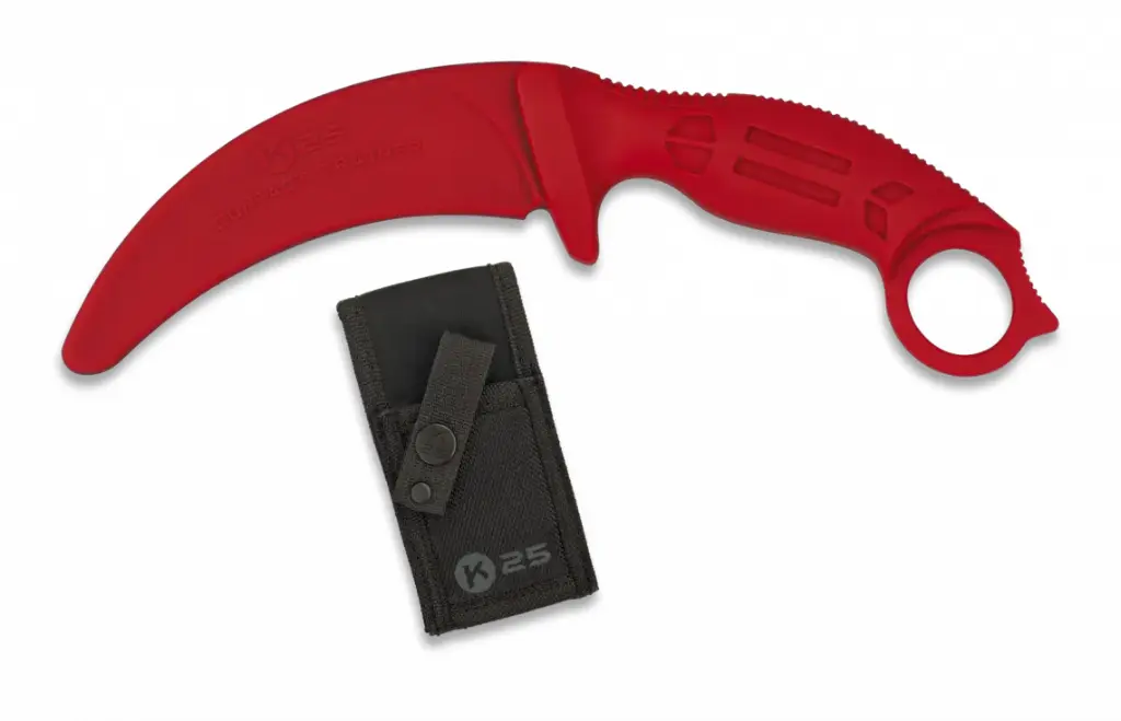 CUCHILLO ENTRENAMIENTO K25 Rojo. H: 10.2