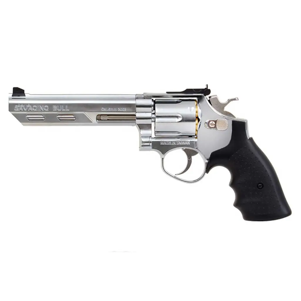 REVOLVER HFC 6" HG-133C-1 GAS PLATA